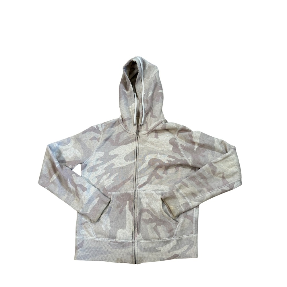 Polo Ralph Lauren Mens XS Camo Full Zip Hoodie Grey Tan Camouflage Pony Logo